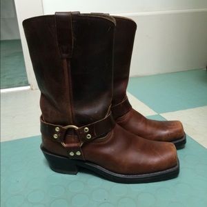 Brown Leather Durango Harness Boots